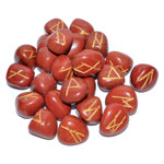 Large Red Jasper Rune Set
